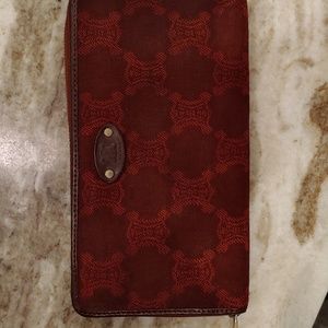 Celine zip around wallet cloth